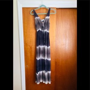 Black/grey/white tie dye dress! Hippie phish style